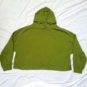 MUST GO 1X Chartreuse Green Fabletics Crop Workout Hoodie Gym Athleisure Fitness